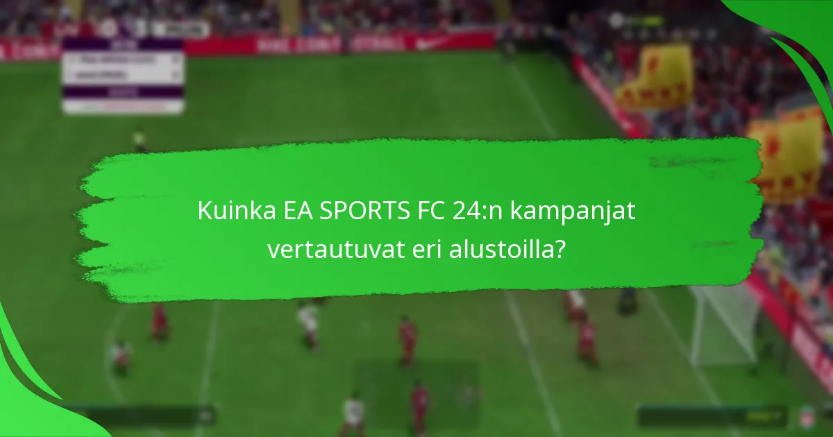 Milloin EA SPORTS FC 24:n kampanjat tapahtuvat?